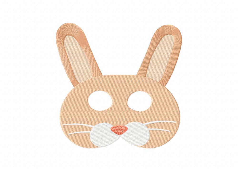 Bunny Mask Embroidery Design Daily Embroidery