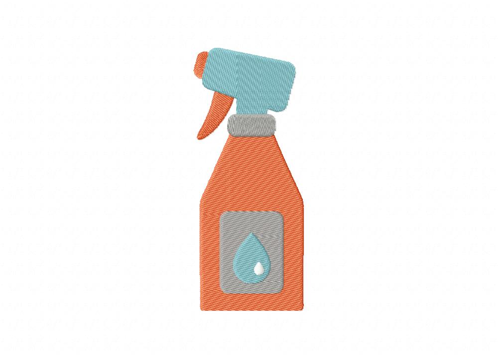 Spray Bottle Embroidery Design