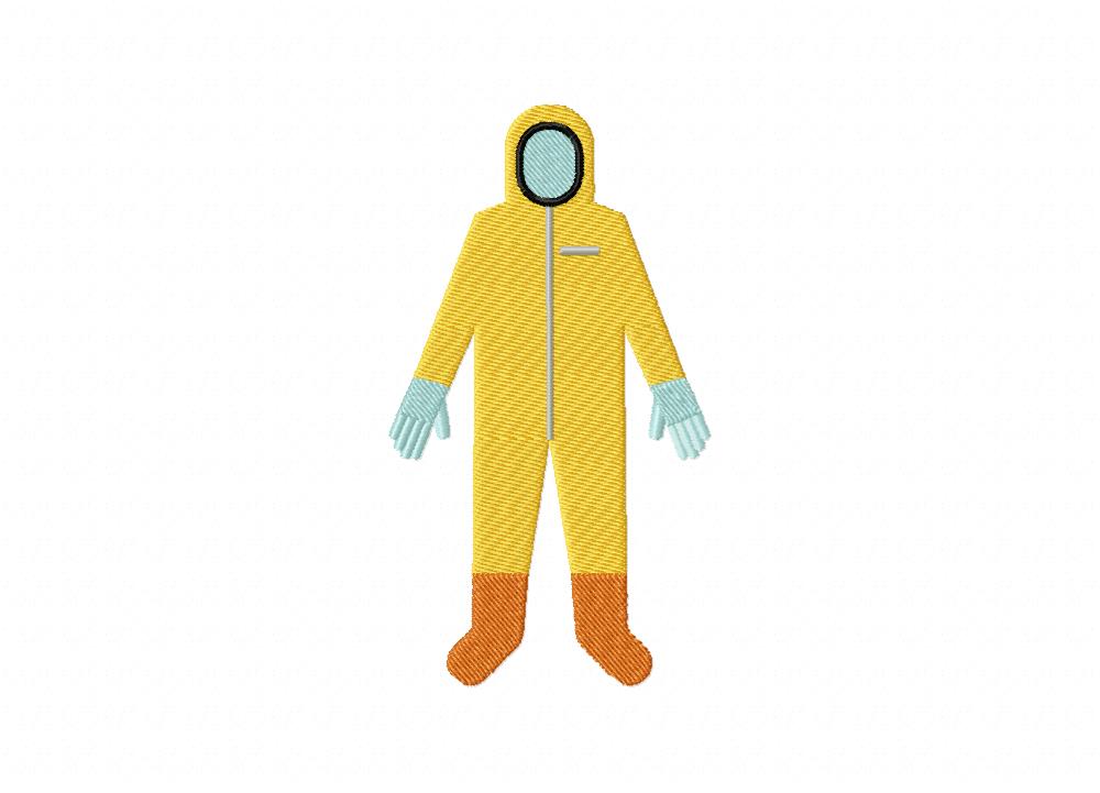 Hazmat Suit Embroidery Design