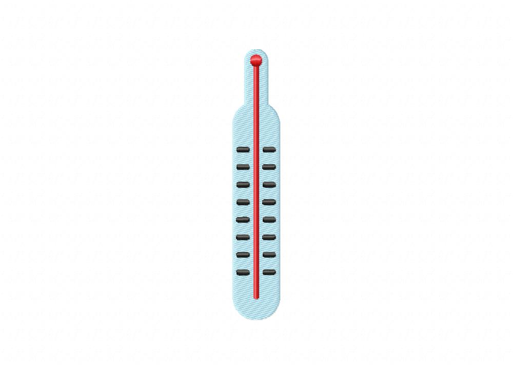Thermometer Embroidery Design