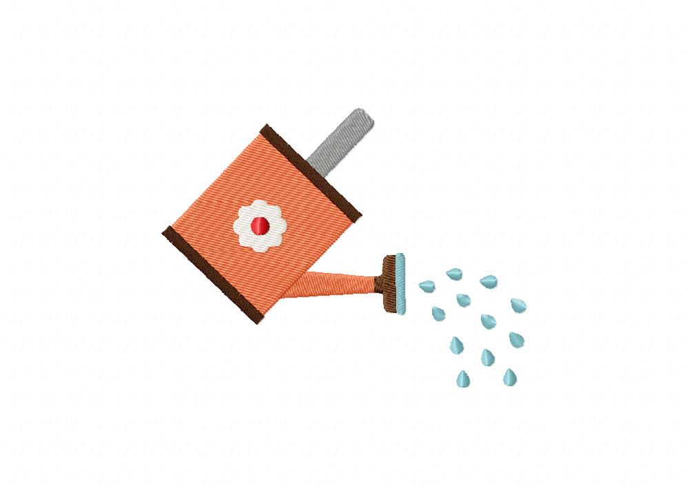 Watering can embroidery design  daily embroidery Watering can embroidery design  daily embroidery