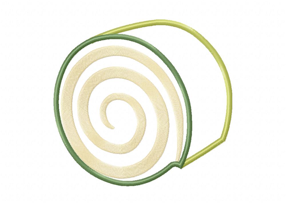 Green Tea Cake Roll Embroidery Design - Image 2