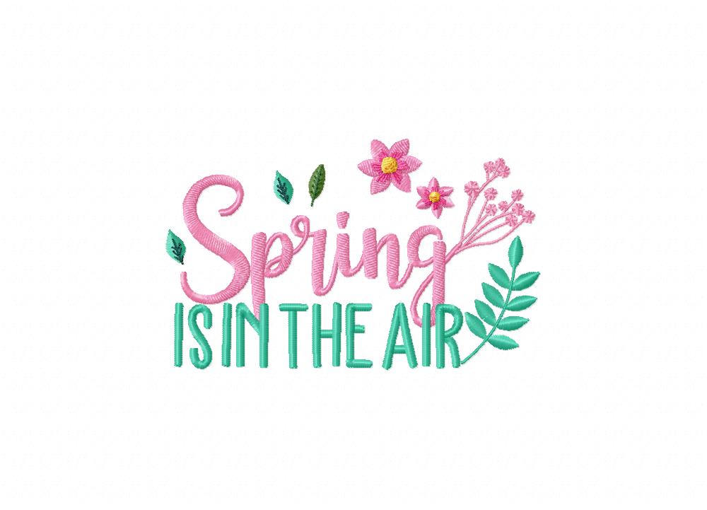 Spring Is In The Air Embroidery Design