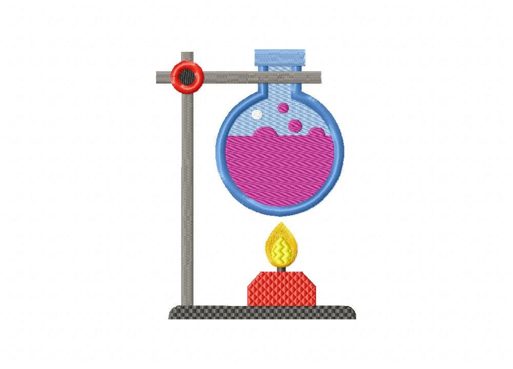 Bunsen Burner Embroidery Design