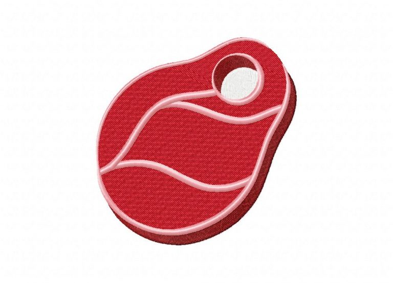 Meat Steak Embroidery Design Daily Embroidery