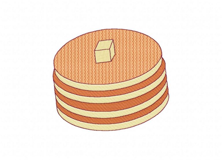 Pancake embroidery design  daily embroidery