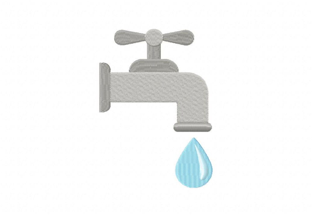 Water Faucet Embroidery Design – Daily Embroidery