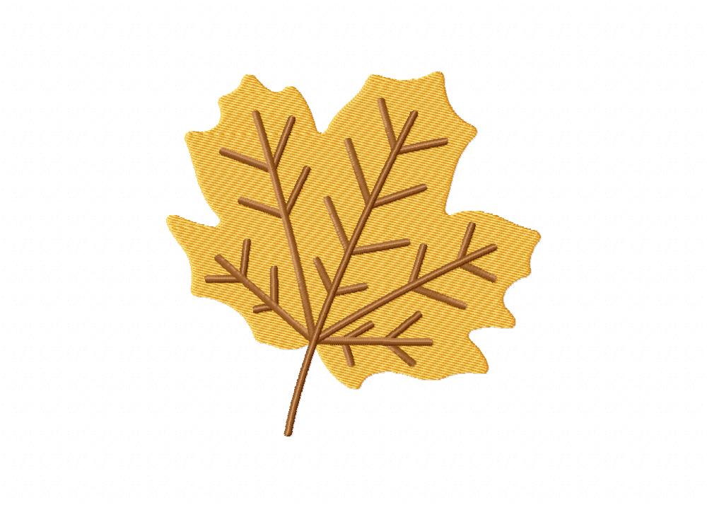 Autumn Maple Leaf Embroidery Design