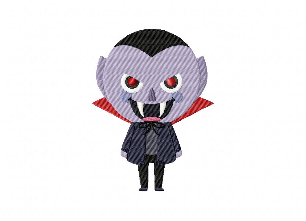 Halloween Character Dracula Embroidery Design