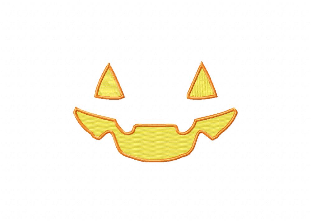Jack O Lantern Face Embroidery Design