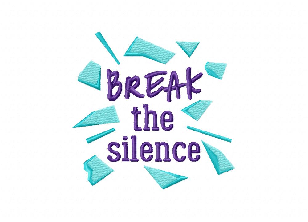 Break The Silence Embroidery Design Daily Embroidery