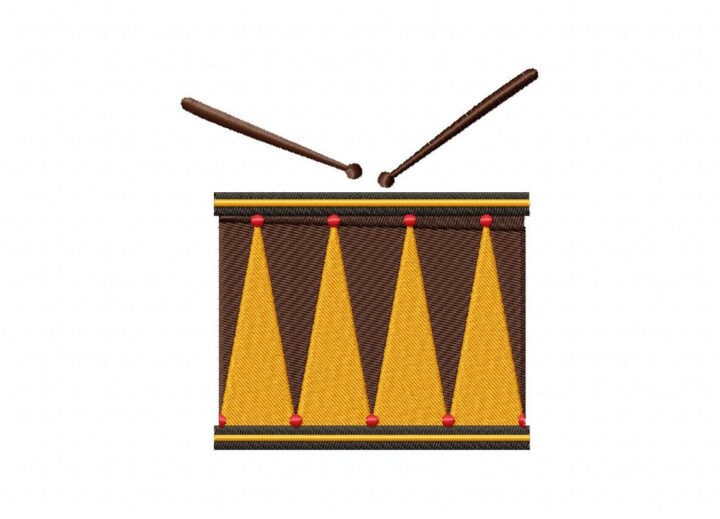 Drum Embroidery Design Daily Embroidery