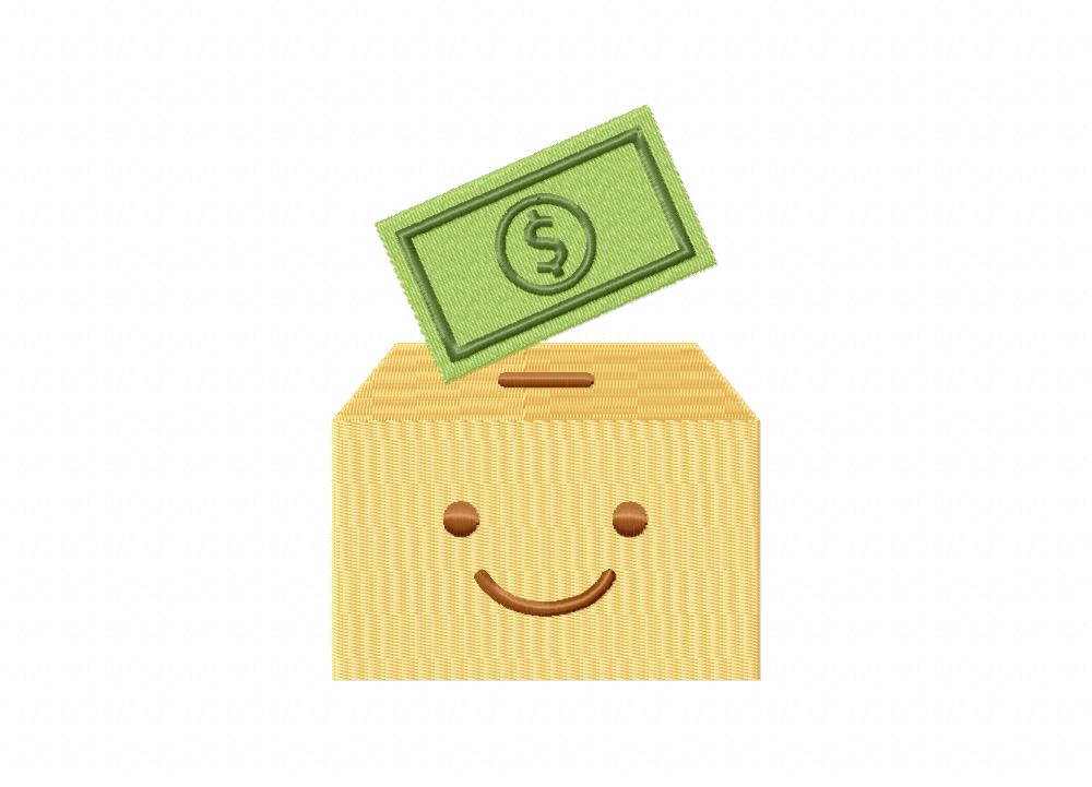 Money Box Embroidery Design Daily Embroidery