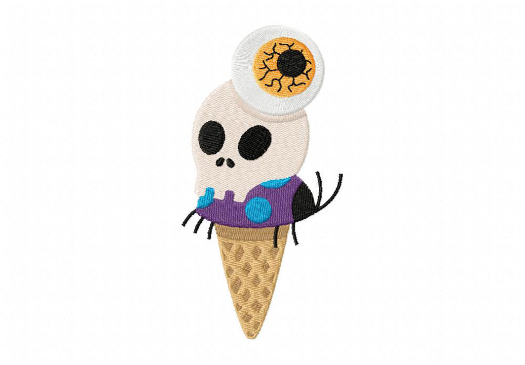 Halloween Cone Embroidery Design