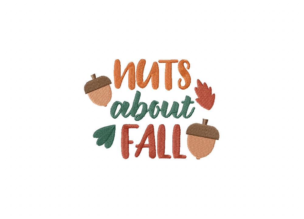 Nuts about Fall Embroidery Design