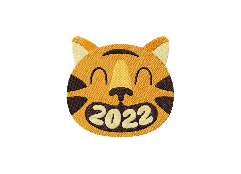 2022 Tiger Mouth Embroidery Design
