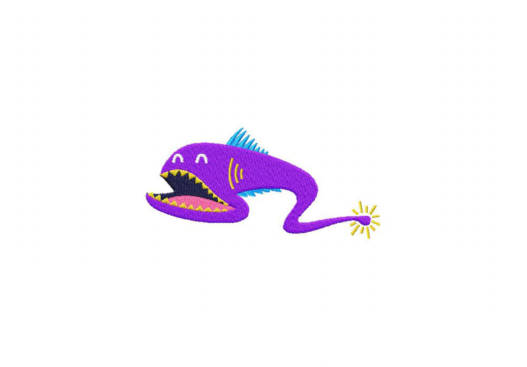 Gulper Eel Embroidery Design – Daily Embroidery