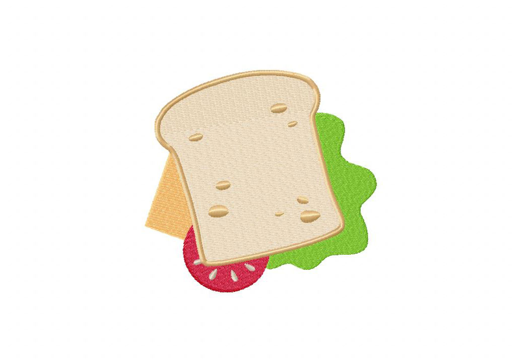 Yummy Sandwich Embroidery Design