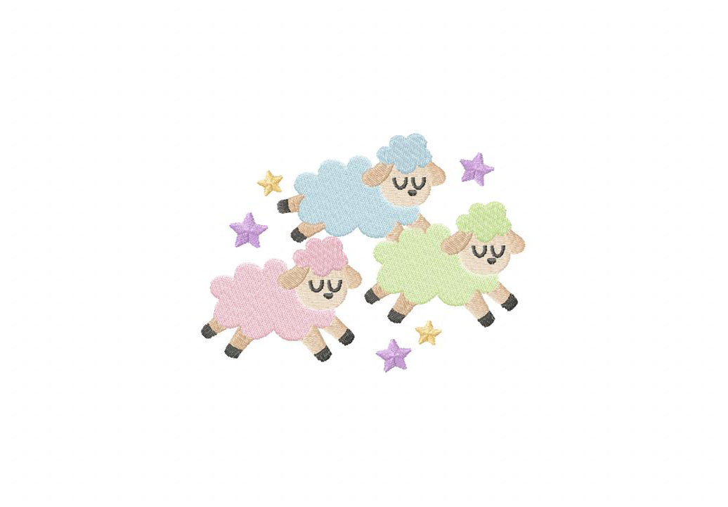 Dream Sheep Embroidery Design