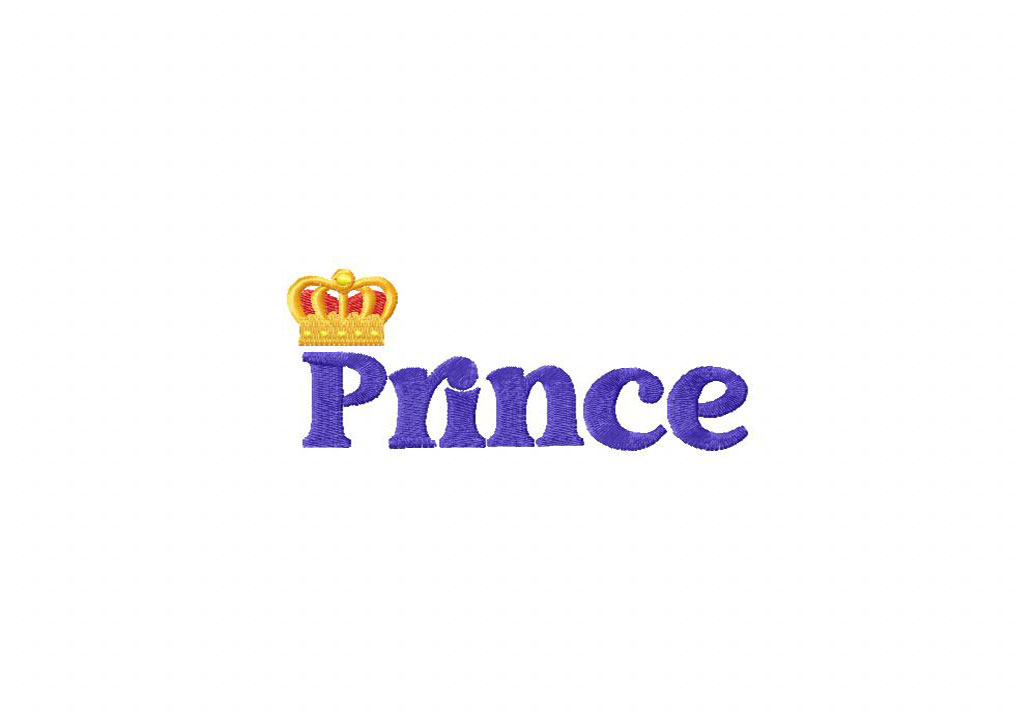 Prince Crown Embroidery Design