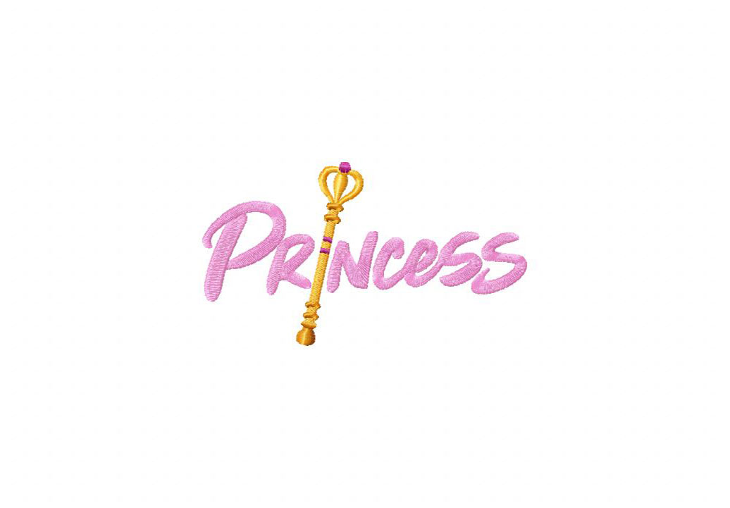 Princess Wand Embroidery Design