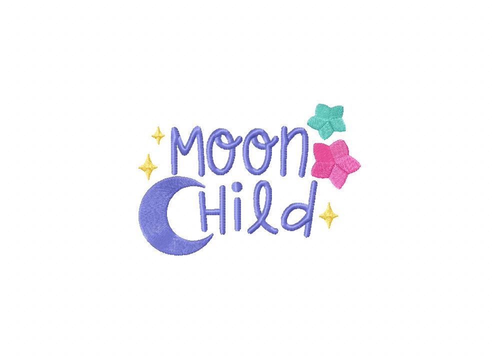 Moon Child Embroidery Design