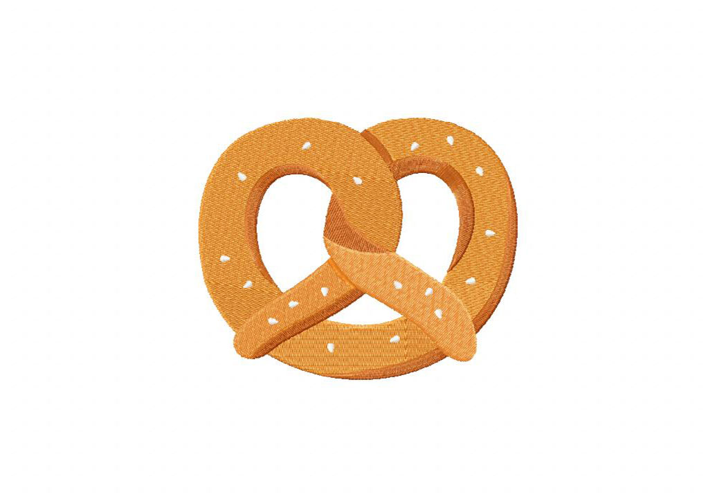 Toasty Pretzel Embroidery Design