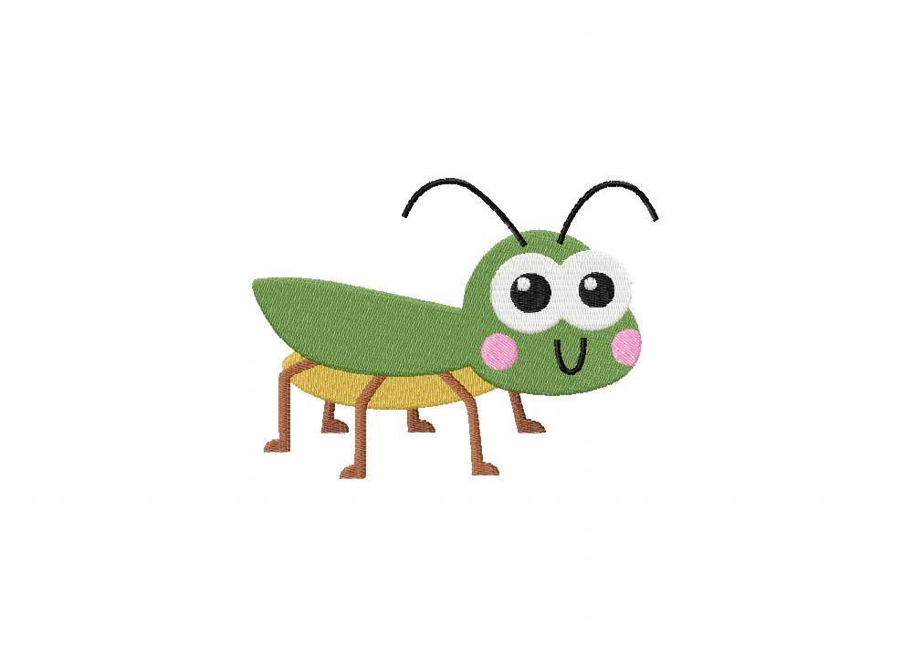 Bug Eyed Cricket Embroidery Design