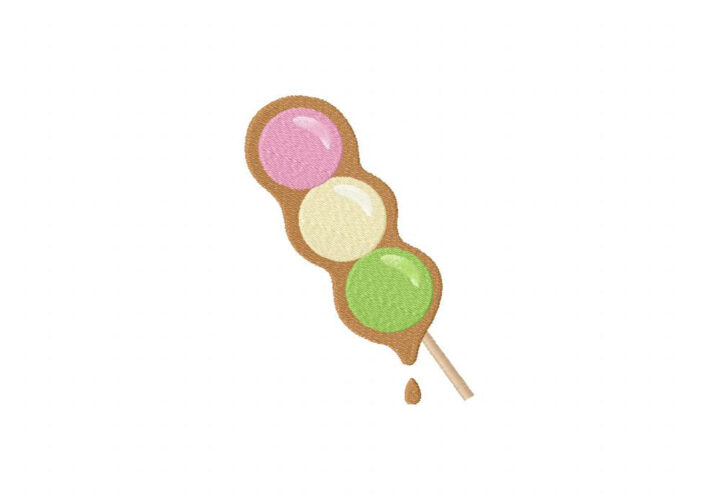 Dango Design Colorful Dango Embroidery Design – Daily Embroidery