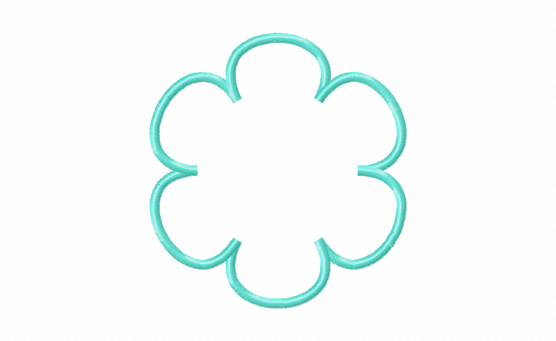 Cloud Flower Embroidery Design