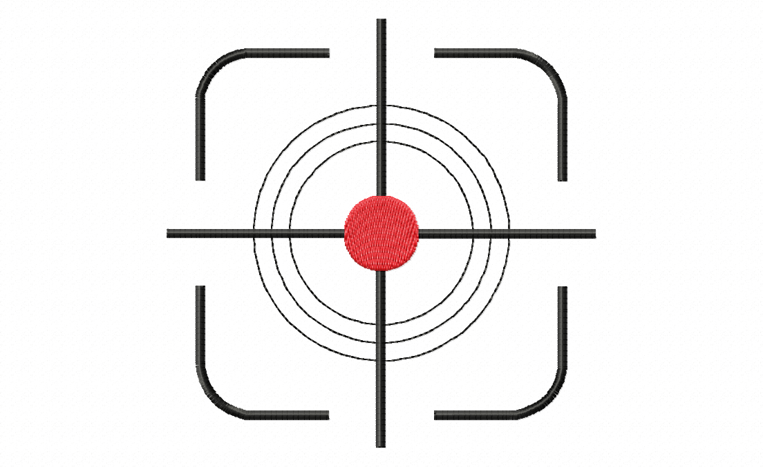 Target Stitched Embroidery Design