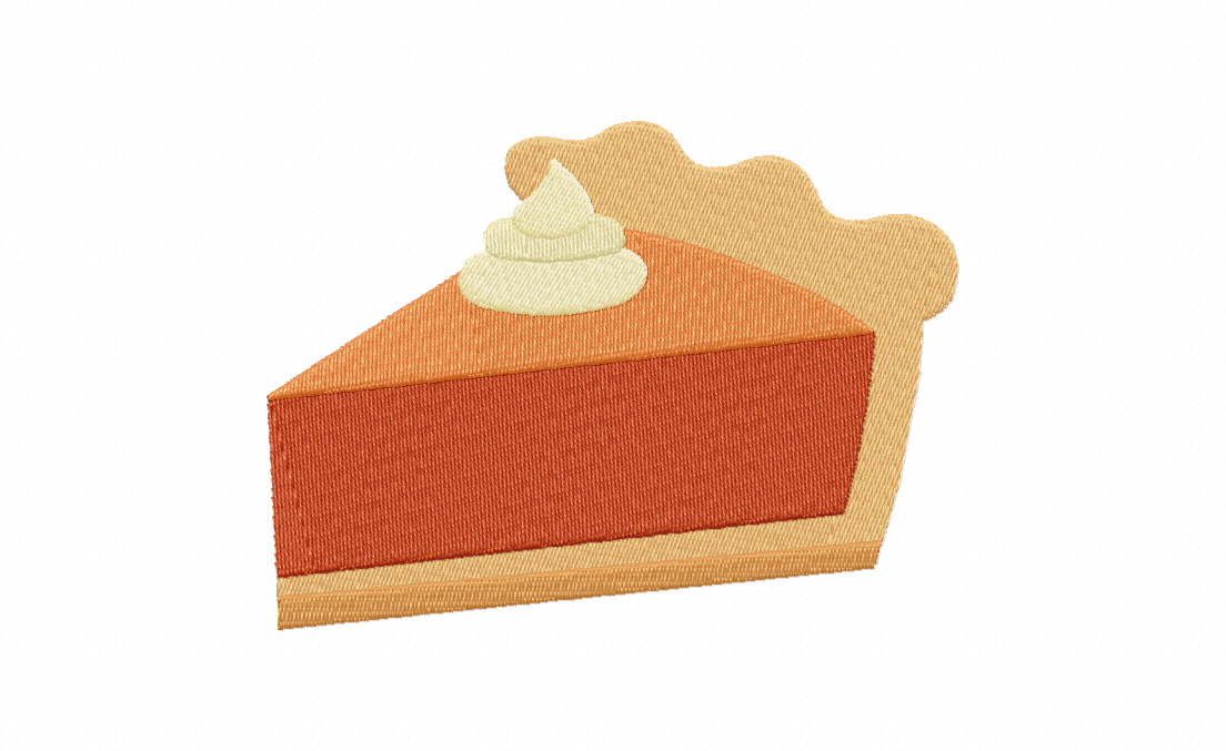 Pumpkin Pie Stitched Embroidery Design