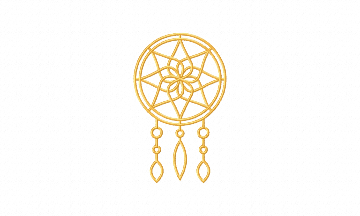 Dream Catcher Outline Stitched Embroidery Design