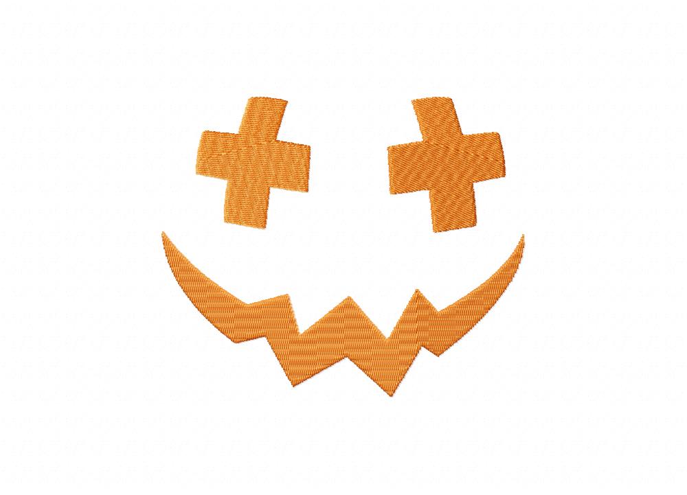 Jack O' Lantern Cross Stitched and Appliqué Embroidery Design - Image 2