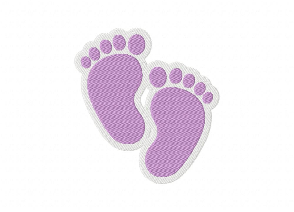 Baby Feet Stitched Embroidery Design