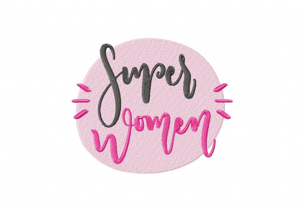 Super Women Stitched Embroidery Design