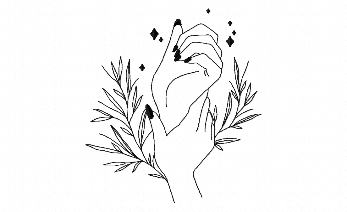 Delicate Hands Stitched Embroidery Design