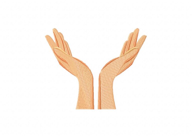 Two Hands Stitched Embroidery Design – Daily Embroidery