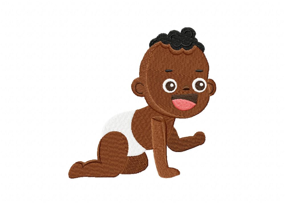 Baby Crawl Stitched Embroidery Design