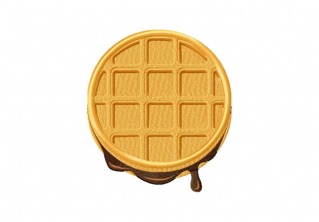 Round Waffle Stitched Embroidery Design