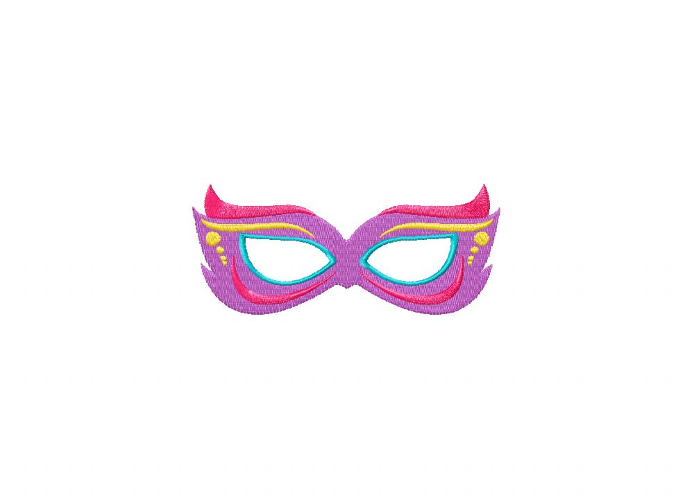 Simple Masquerade Mask Stitched Embroidery Design
