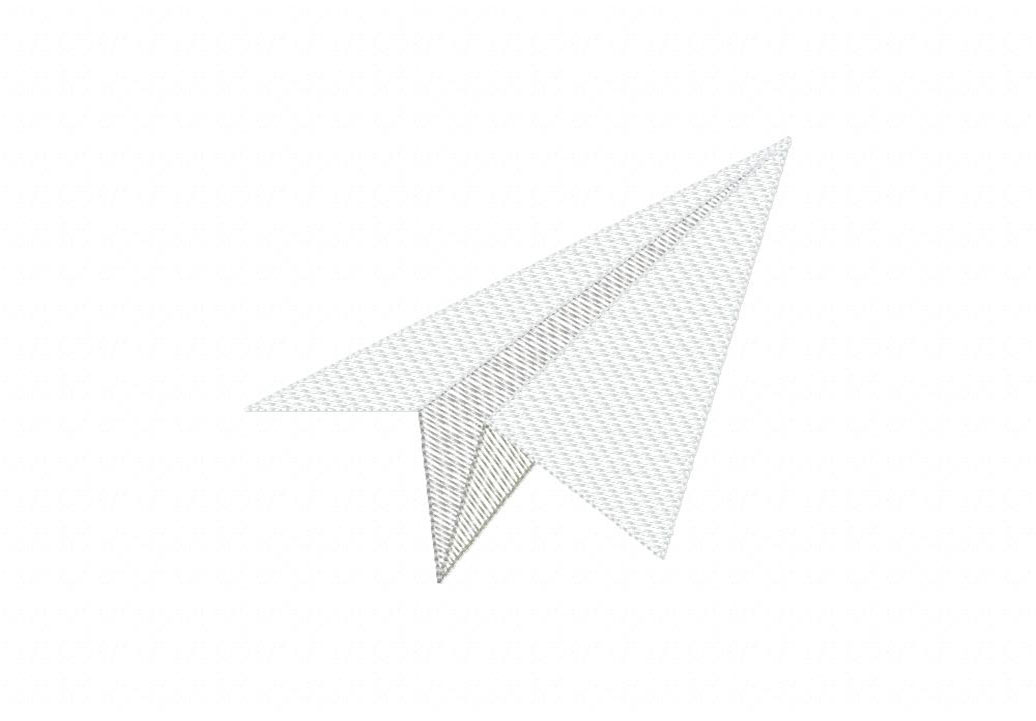 Paper Plane Up Stitched Embroidery Design