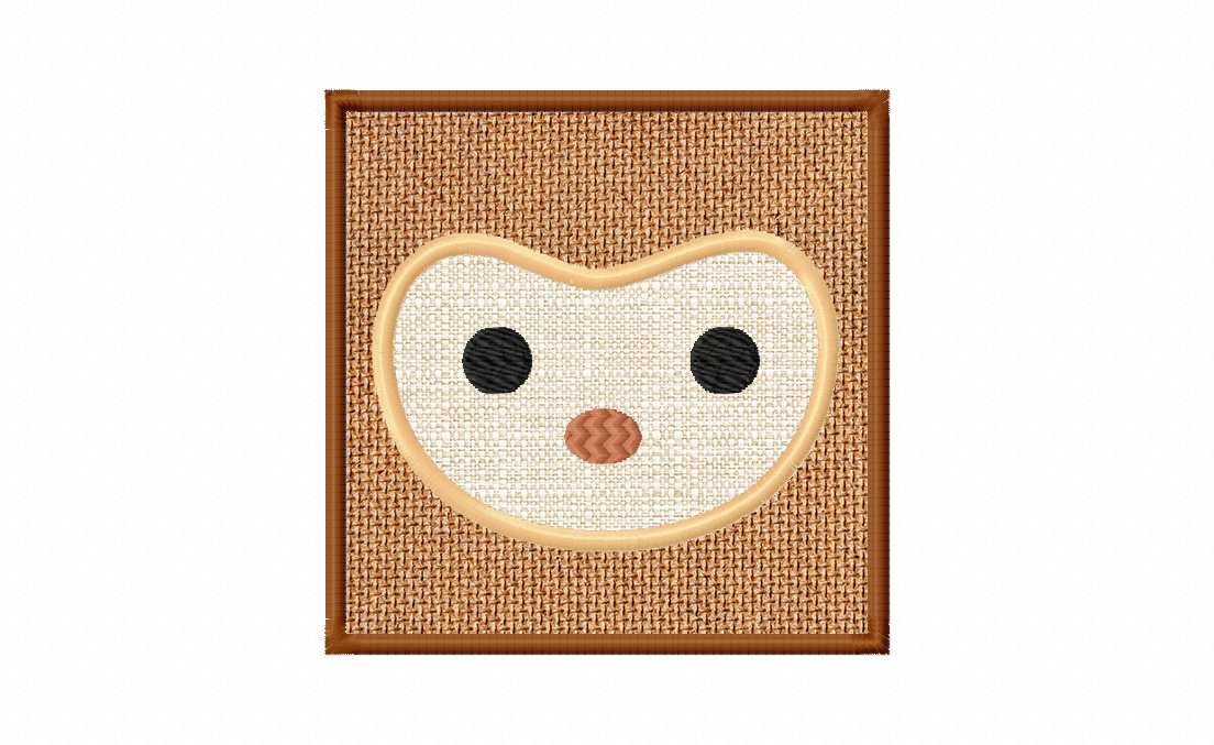 Hedgehog Face Appliqué Embroidery Design