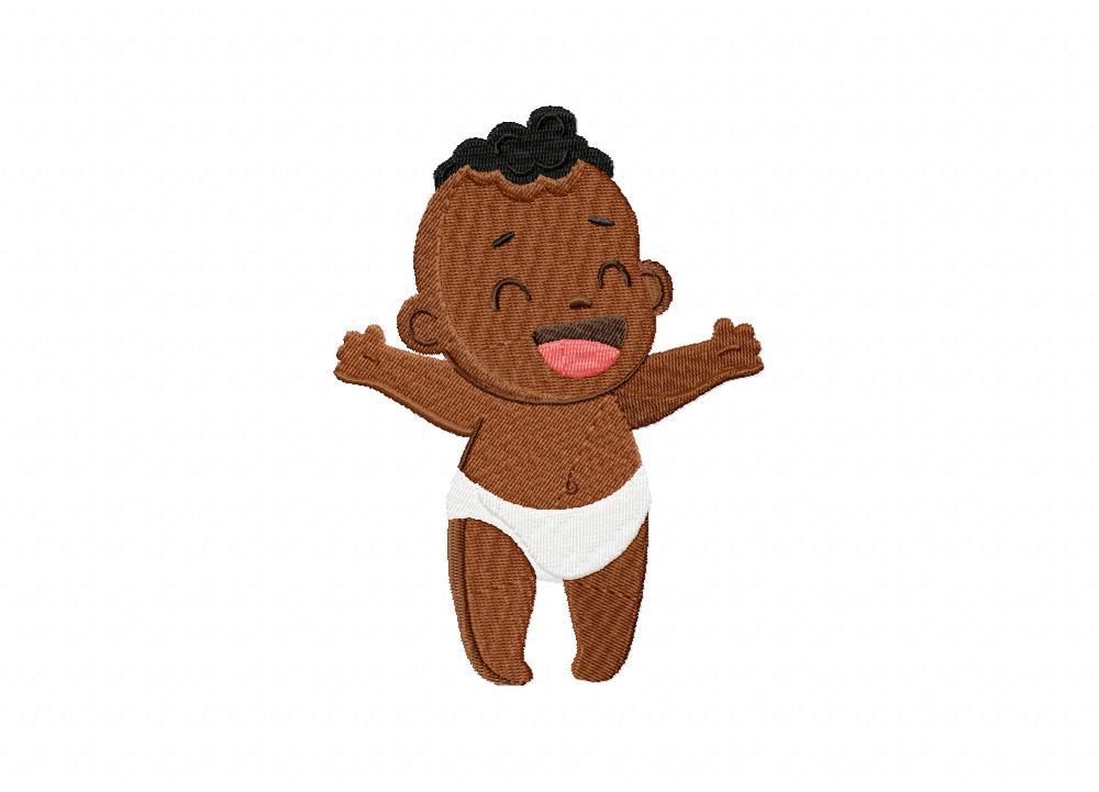 Standing Baby Stitched Embroidery Design