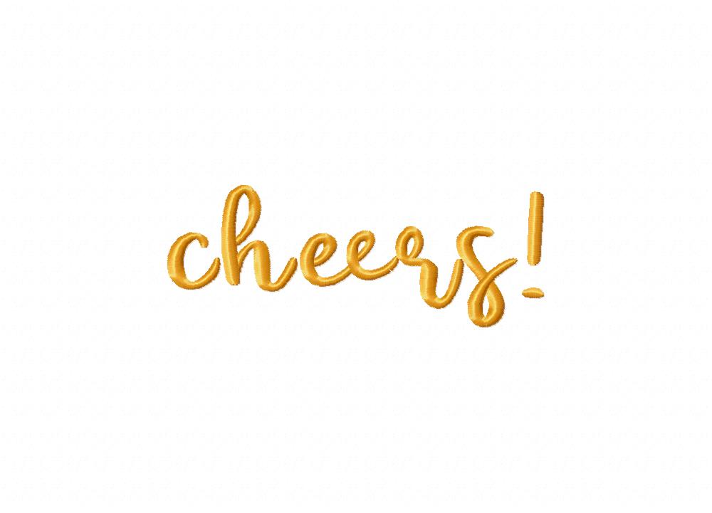 Cheers Stitched Embroidery Design
