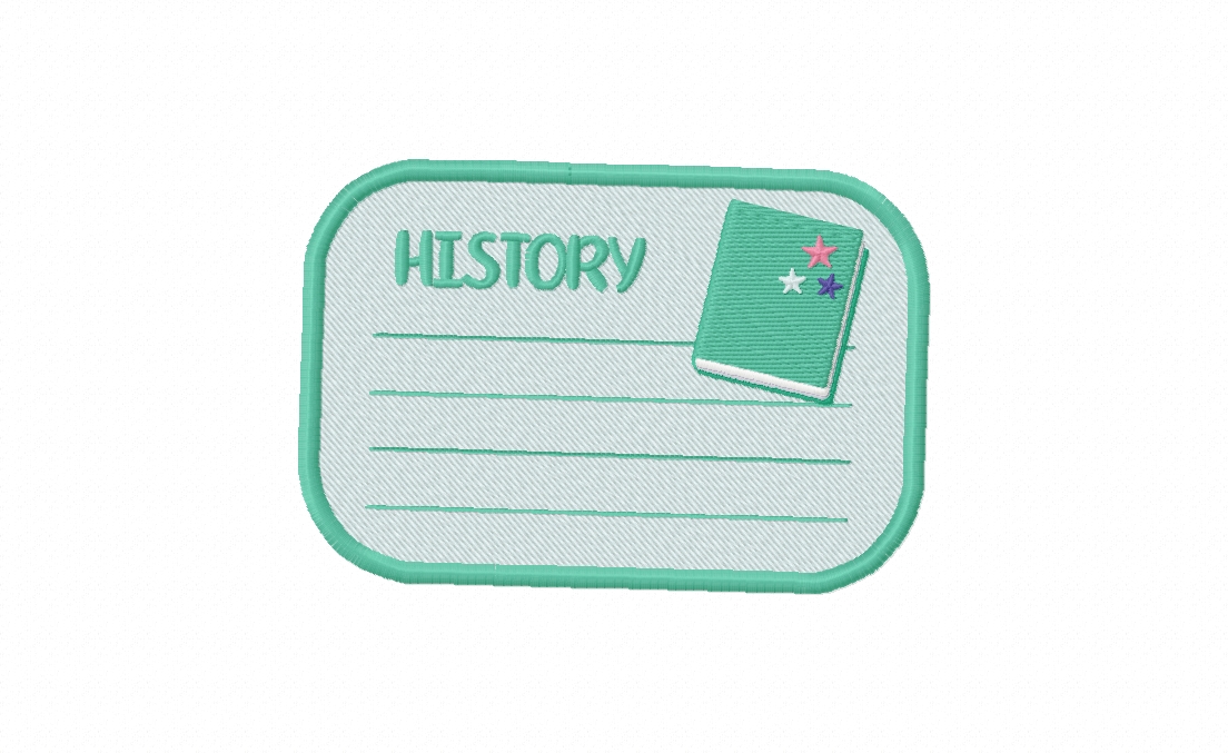 FREE History Note Stitched Embroidery Design