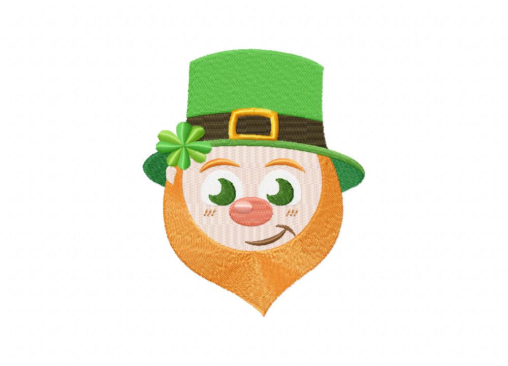 FREE Smirk Leprechaun Stitched Embroidery Design