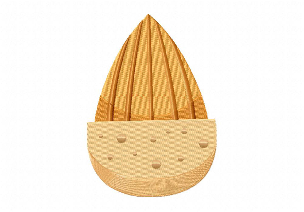 FREE Almond Stitched Embroidery Design