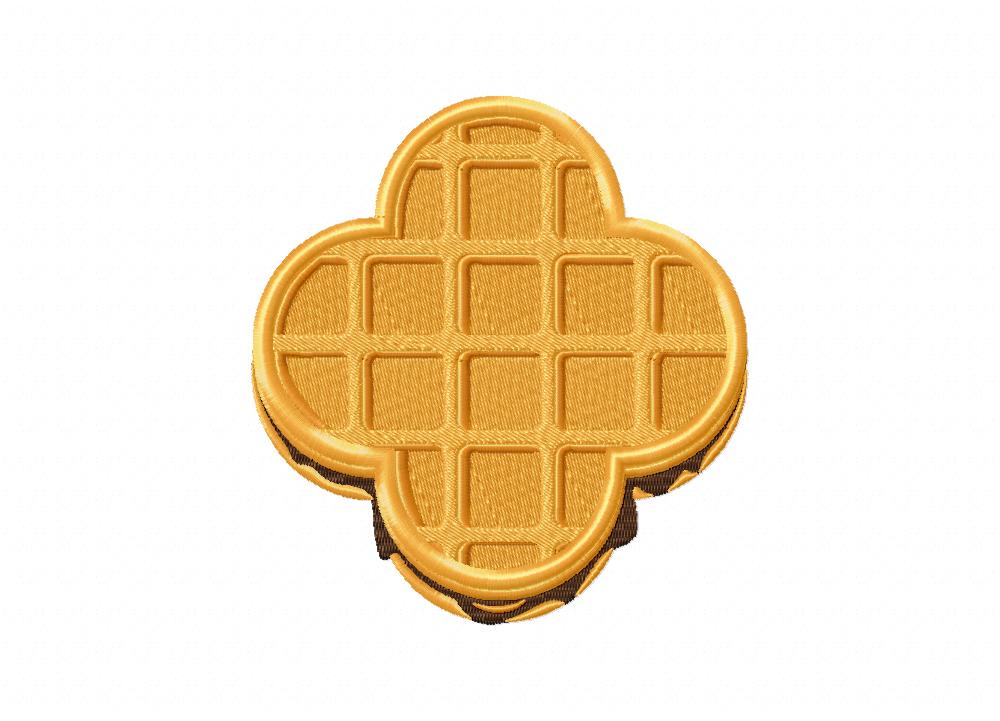 FREE Flower Waffle Stitched Embroidery Design