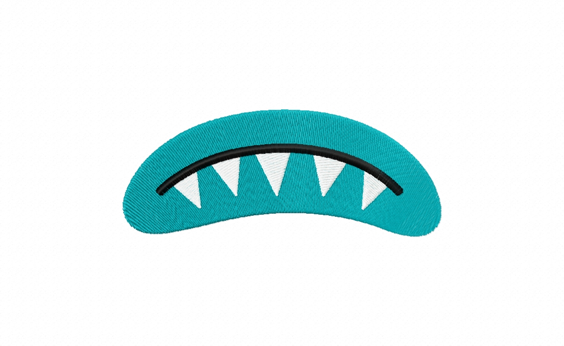 FREE Monster Mouth Stitched Embroidery Design